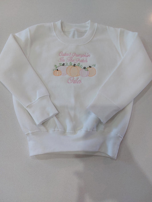 Cutest pumpkin in the patch halloween pumpkin picking personalised jumper