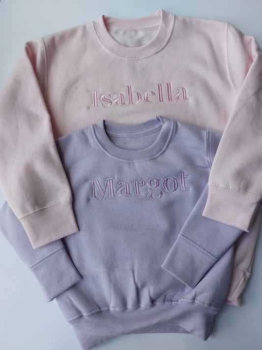 Personalised name embroidered jumper