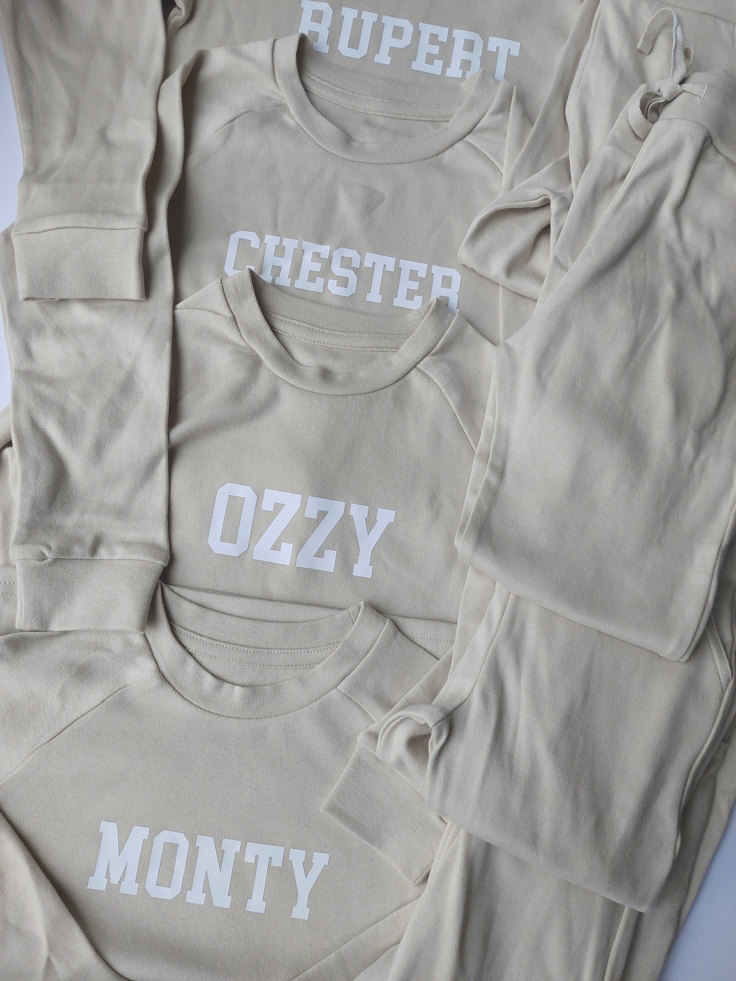 Beige Personalised loungewear set unisex