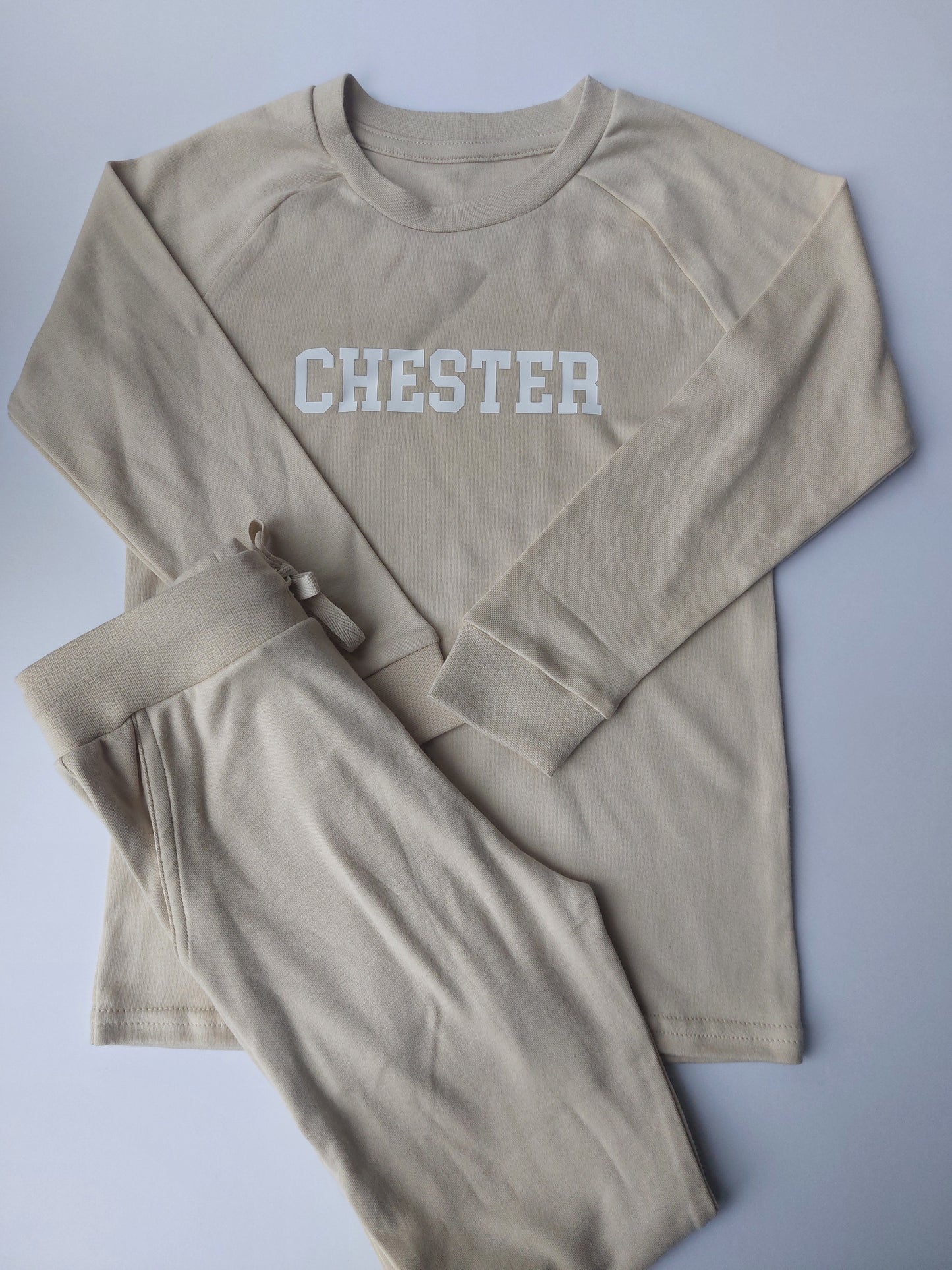 Beige Personalised loungewear set unisex