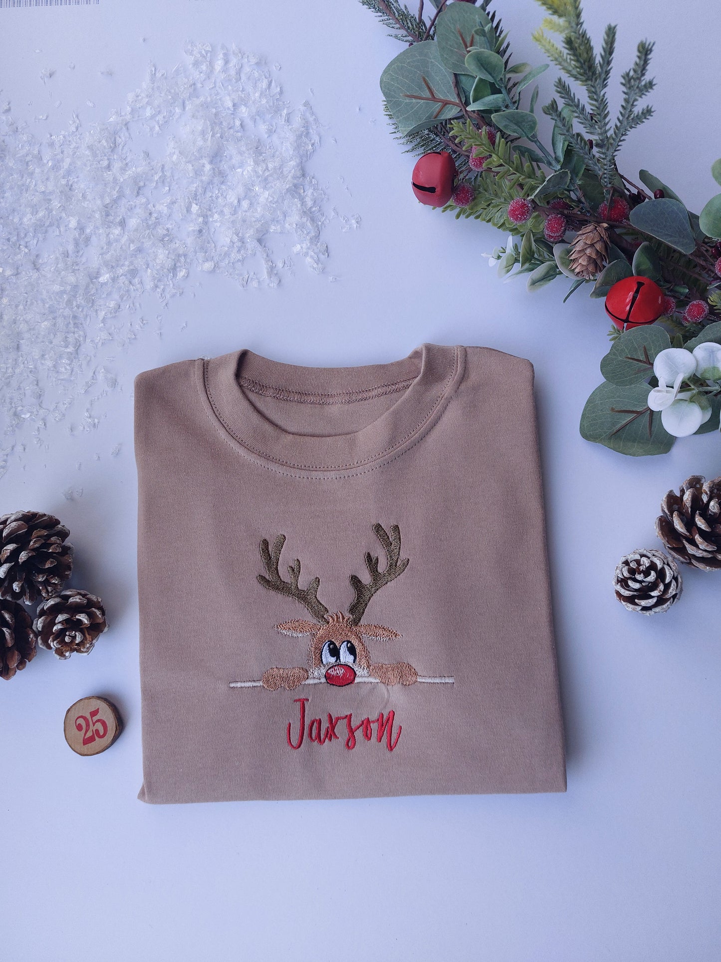 Personalised reindeer t shirt